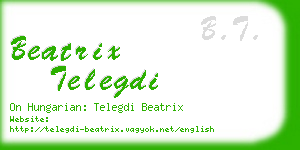 beatrix telegdi business card